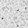 Printed Cotton BARLEY White / Black